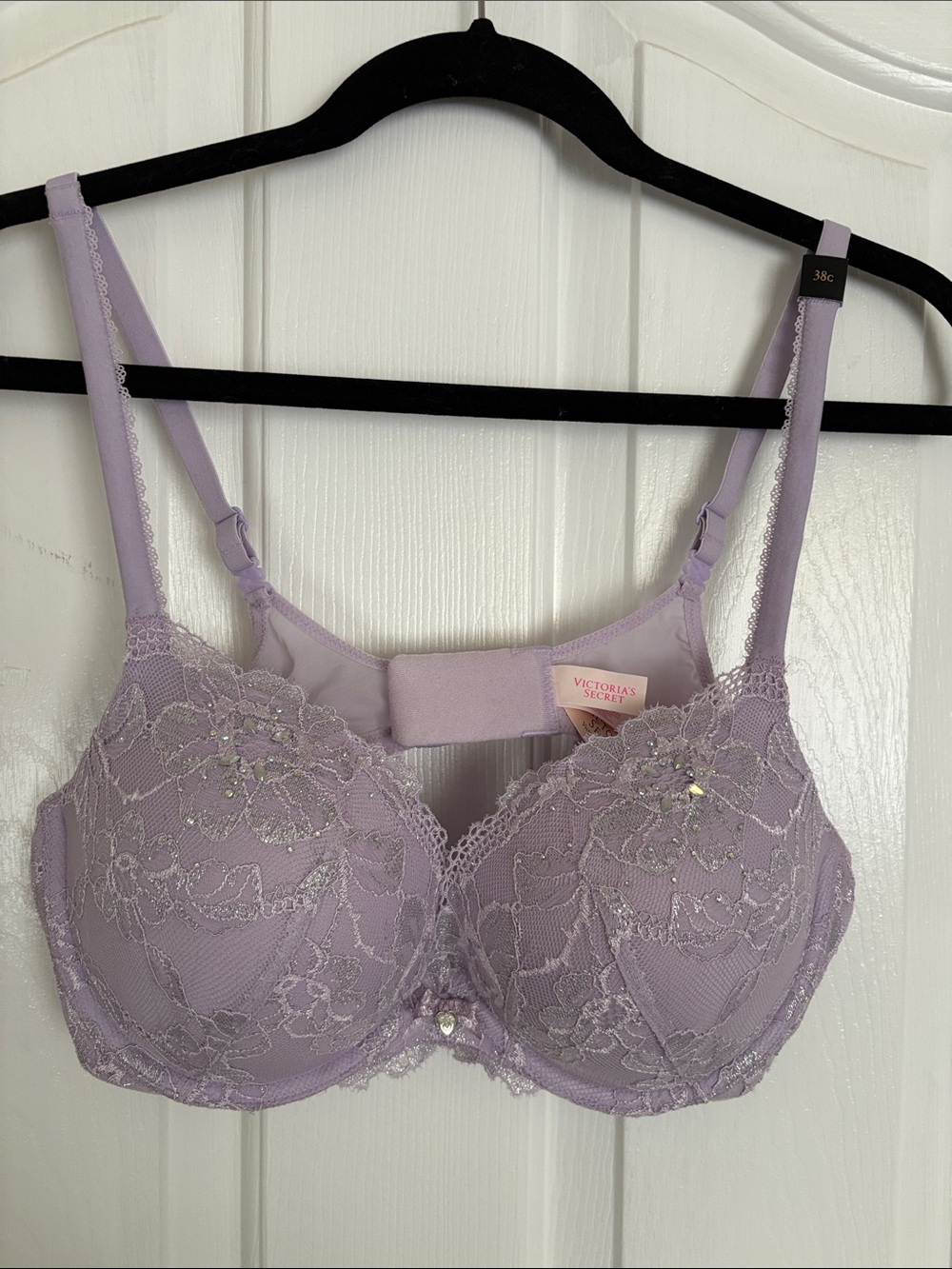 Victoria's Secret Lavender Lace Underwire Bra with Embellishment